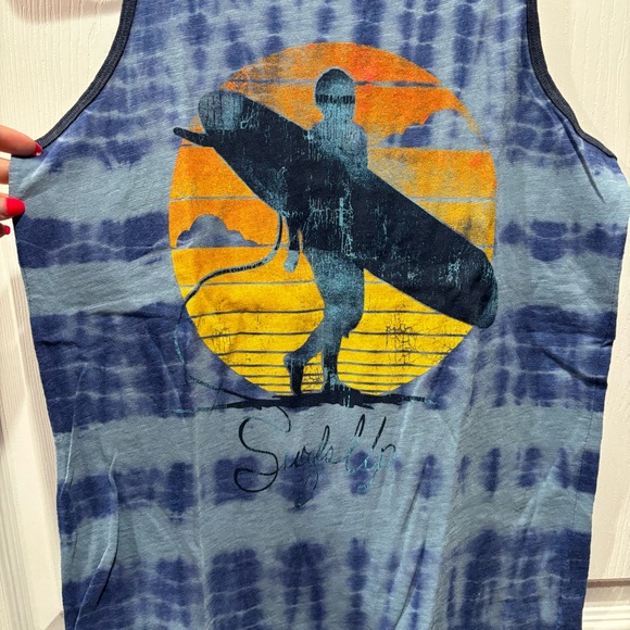 CHEROKEE Boy’s Summer Surf Surfer Tank Top Shirt - blue, size L (12/14) - Picture 3 of 4